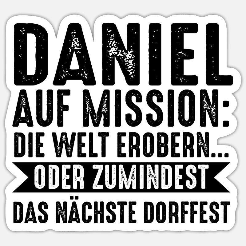 Vorname Daniel - Sticker Größe S (10 x 10 cm) - Mattweiß