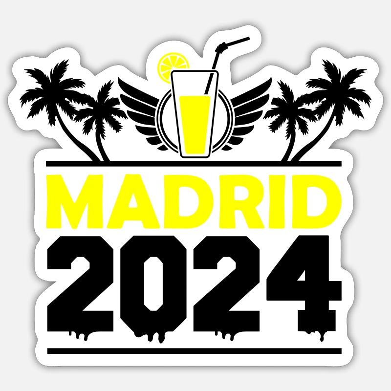 madrid 2024 - Sticker Größe S (10 x 10 cm) - Mattweiß