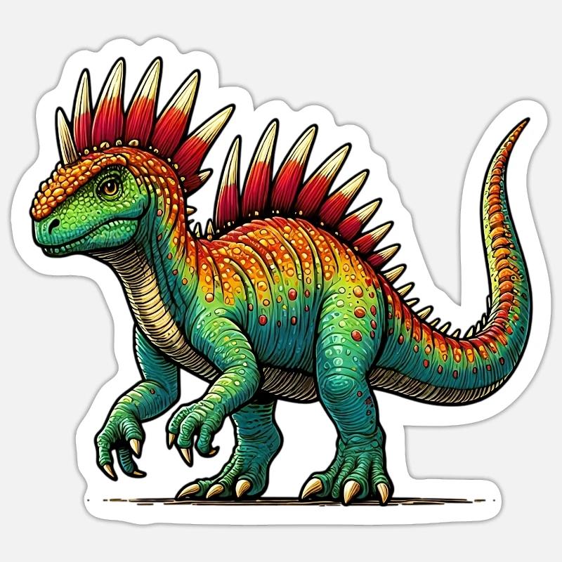 Dinosaurier - Sticker Größe S (10 x 10 cm) - Mattweiß