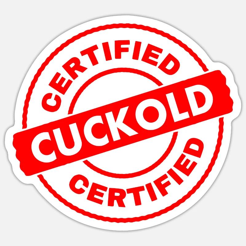 Cuckold - Sticker Größe S (10 x 10 cm) - Mattweiß
