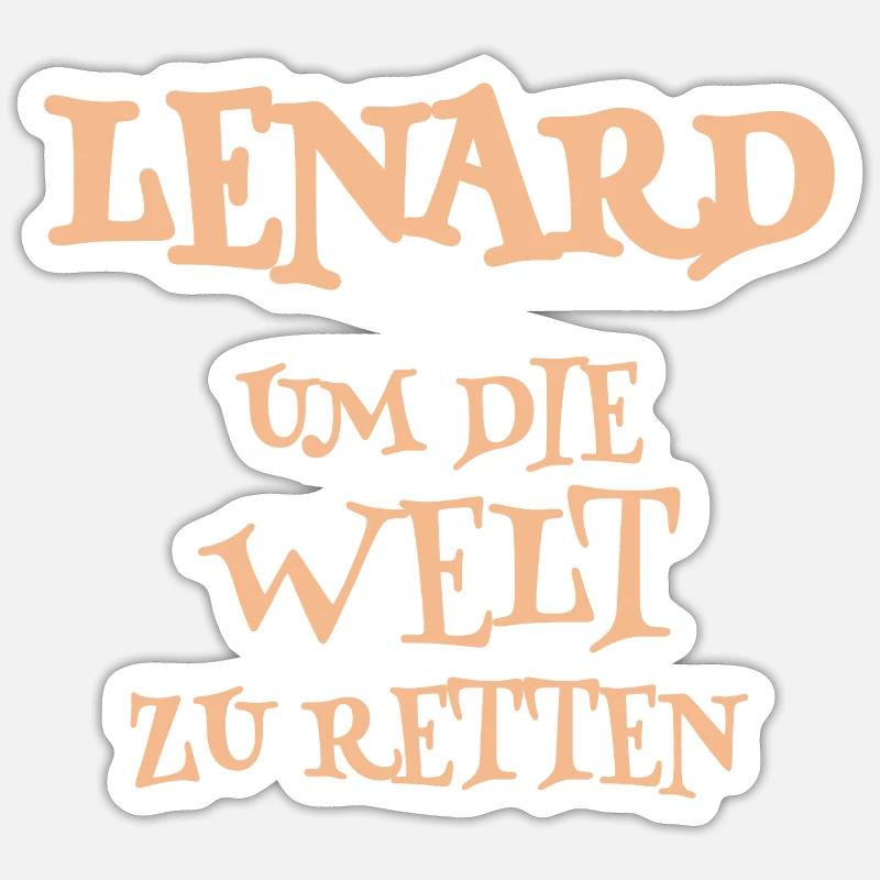 Helper Lenard - Sticker size S (10 x 10 cm) - white matte