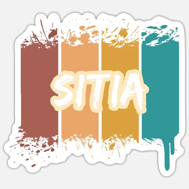 Sitia Sitia - Sticker taille S (10 x 10 cm) - blanc mat