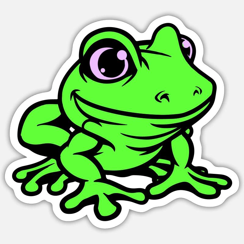 Frog Comic - Sticker size S (10 x 10 cm) - white matte