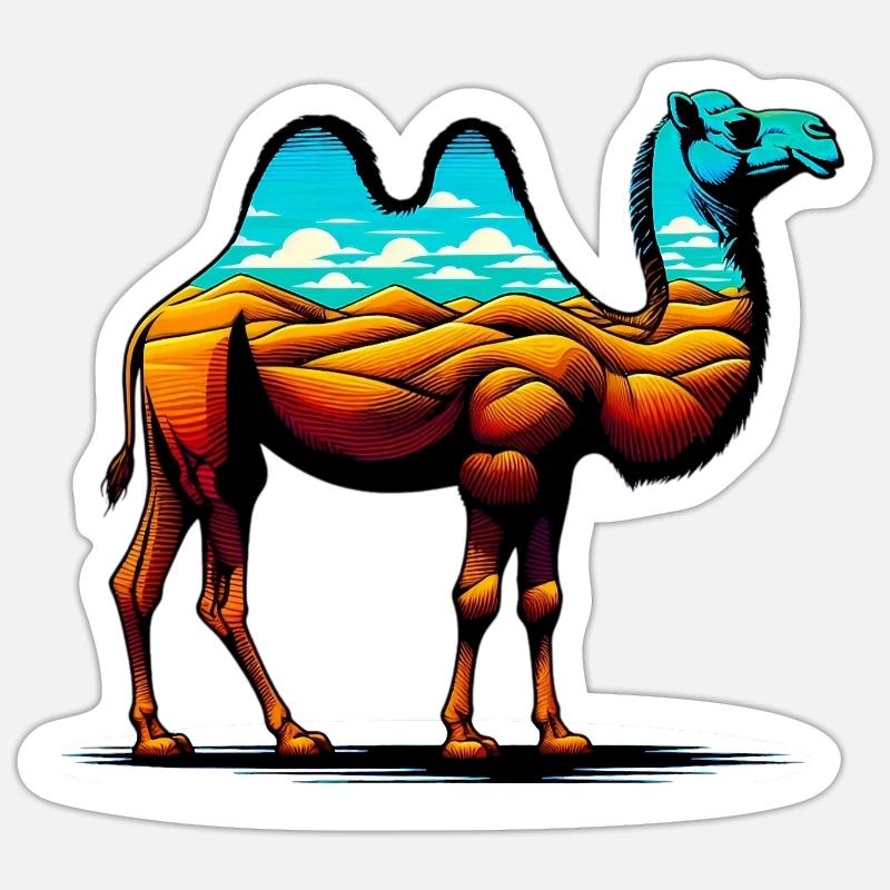 Kamel Sticker Größe S (10 x 10 cm)