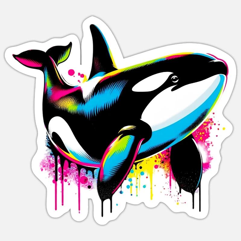 Killer whale - Sticker size S (10 x 10 cm) - white matte