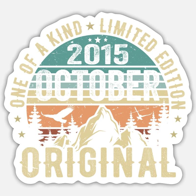 October 2015 Birthday Gift - October 2015 Sticker size S (10 x 10 cm)