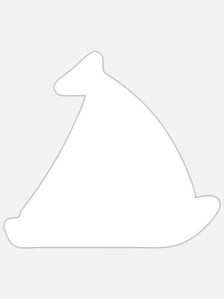 Segelboot Wortwolken Design - Sticker Größe S (10 x 10 cm) - Mattweiß
