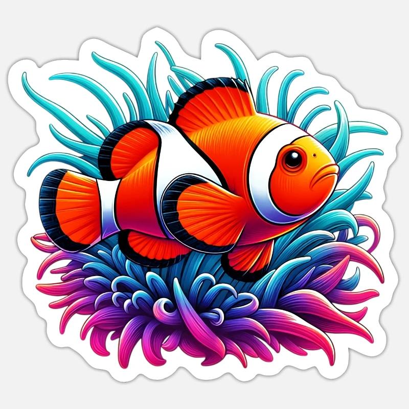 Clownfisch Sticker Größe S (10 x 10 cm)