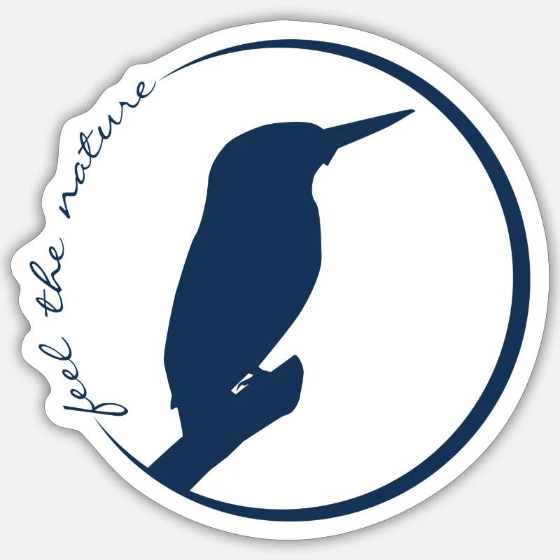 feel the nature - Eisvogel Sticker Größe S (10 x 10 cm)