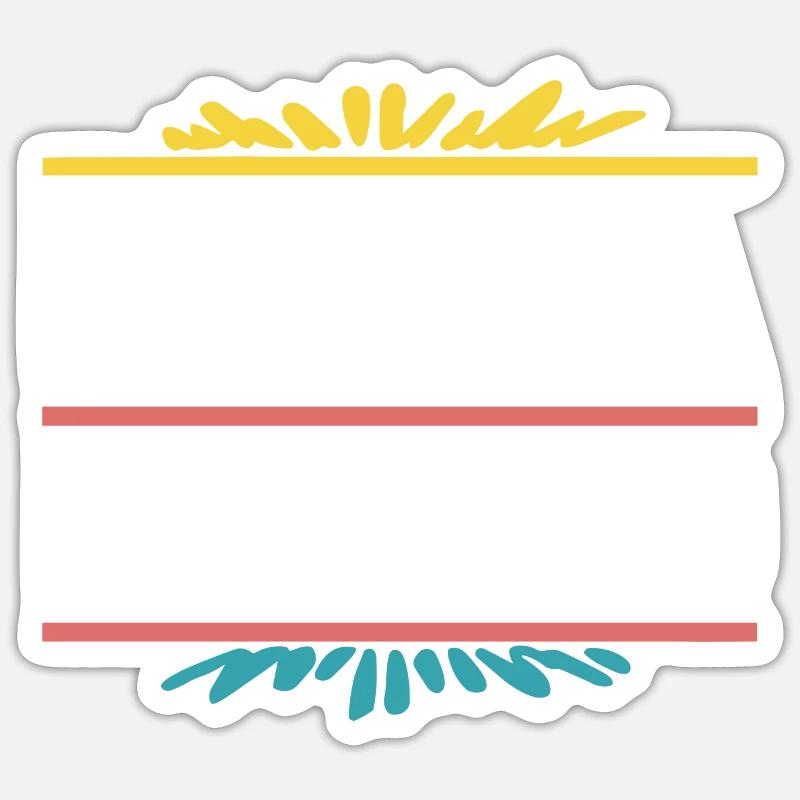 Pensa positivo - Sticker taille S (10 x 10 cm) - blanc mat