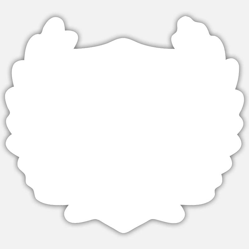Armoiries, couronne de bouclier - Sticker taille S (10 x 10 cm) - blanc mat