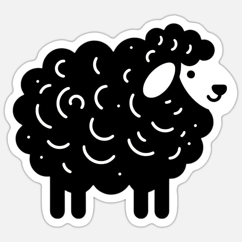 Black Sheep Sticker size S (10 x 10 cm)
