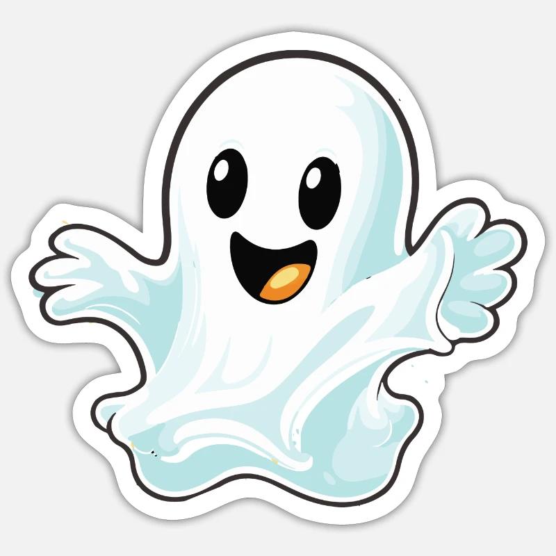Geist - Sticker Größe S (10 x 10 cm) - Mattweiß