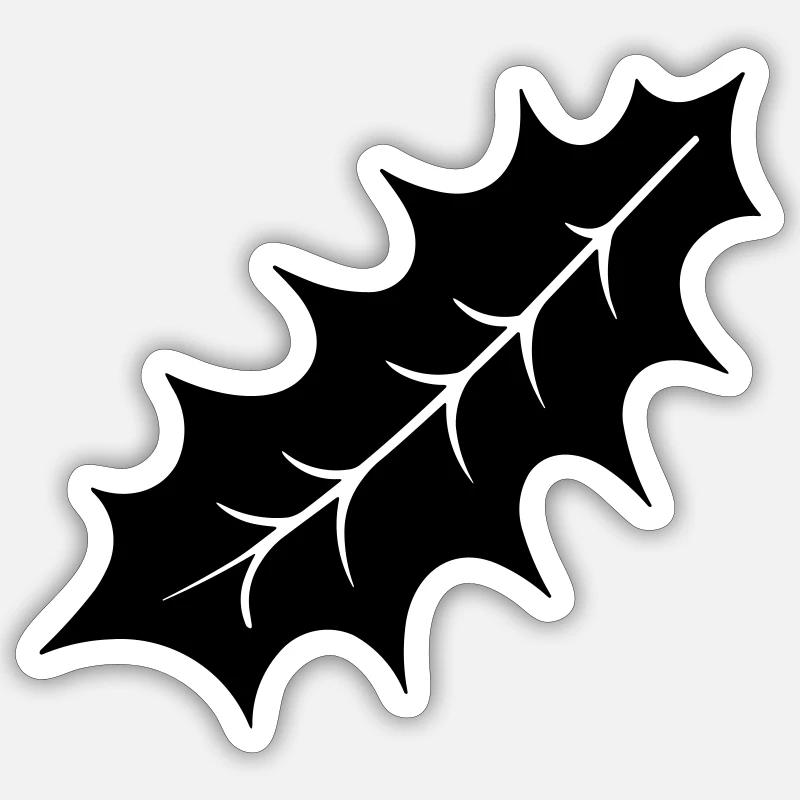 Stechpalme - Sticker Größe S (10 x 10 cm) - Mattweiß