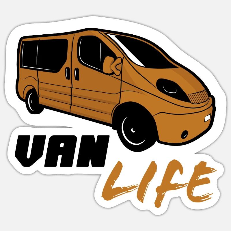 Vanlife Sticker Größe S (10 x 10 cm)