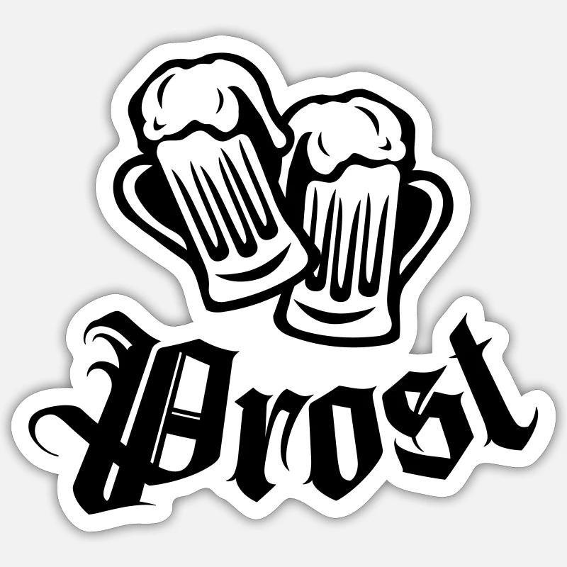 bier prost Sticker Größe S (10 x 10 cm)