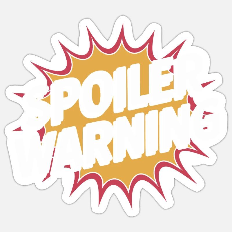 Spoiler Warning Sticker taille S (10 x 10 cm)