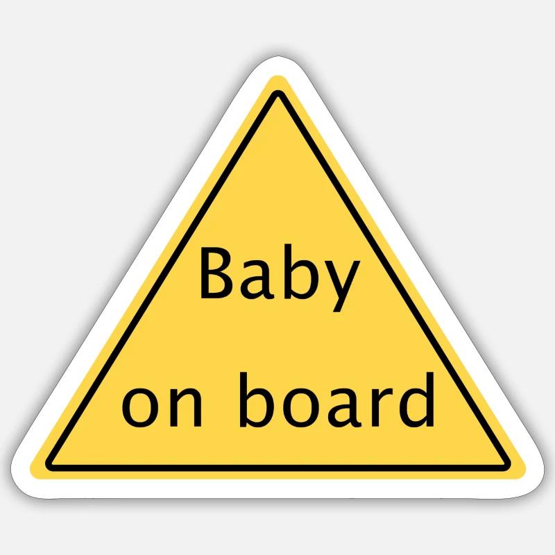 Bébé à bord - Sticker taille S (10 x 10 cm) - blanc mat