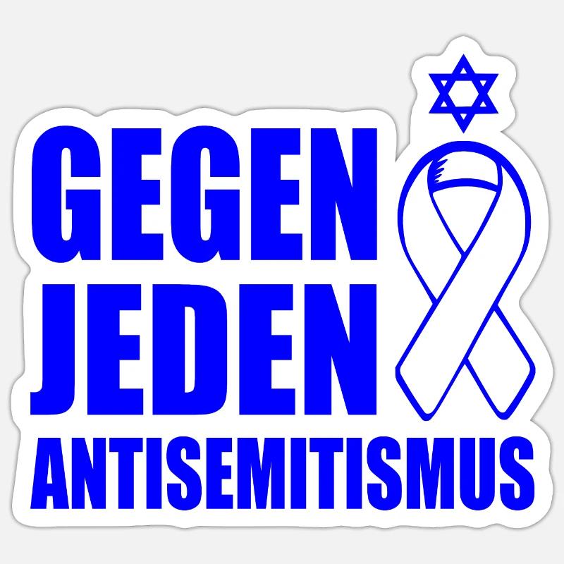 gegen jeden antisemitismus - Sticker Größe S (10 x 10 cm) - Mattweiß