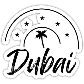 Dubai - Sticker size S (10 x 10 cm) - white matte - Front