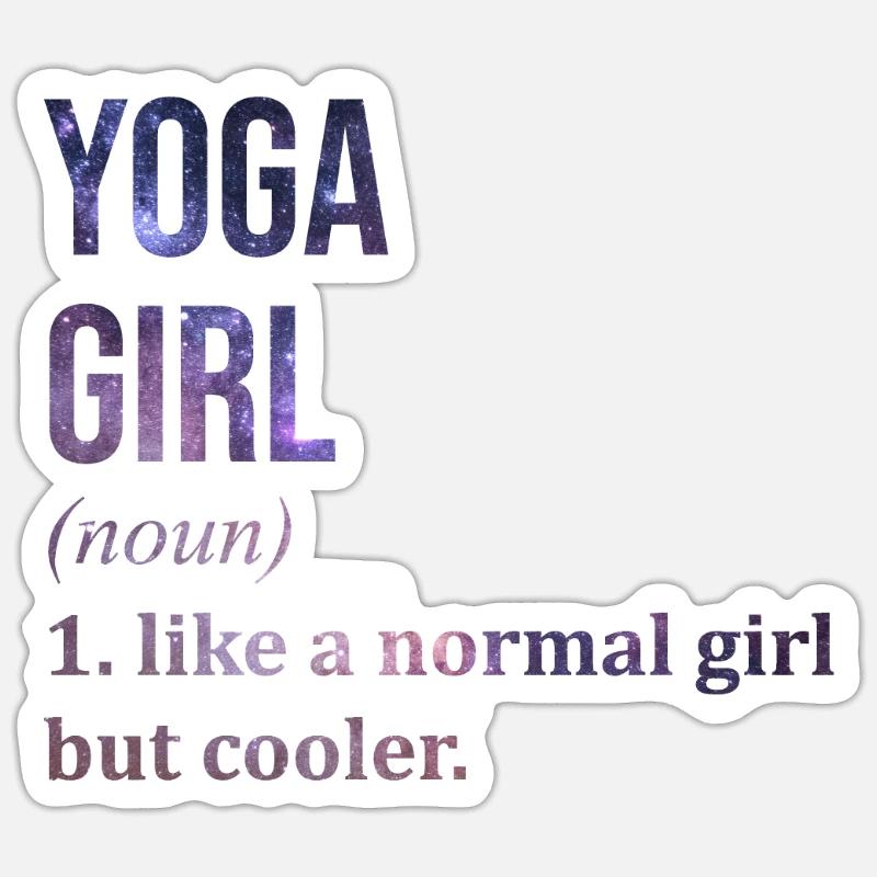 yoga - Sticker taille S (10 x 10 cm) - blanc mat