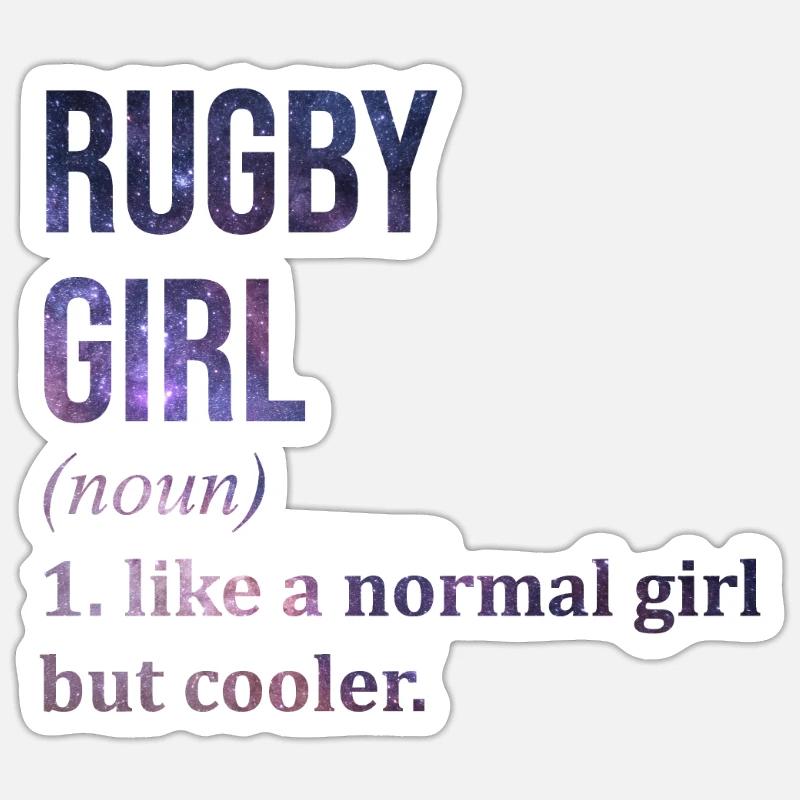 Rugby - Sticker size S (10 x 10 cm) - white matte