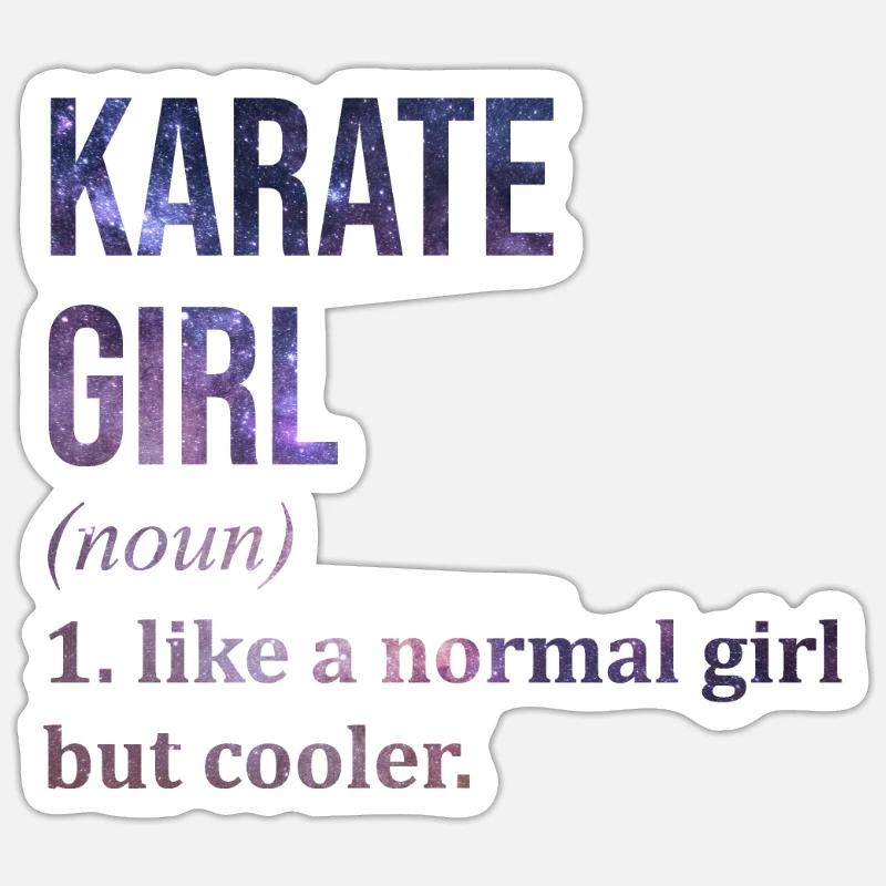 karaté - Sticker taille S (10 x 10 cm) - blanc mat