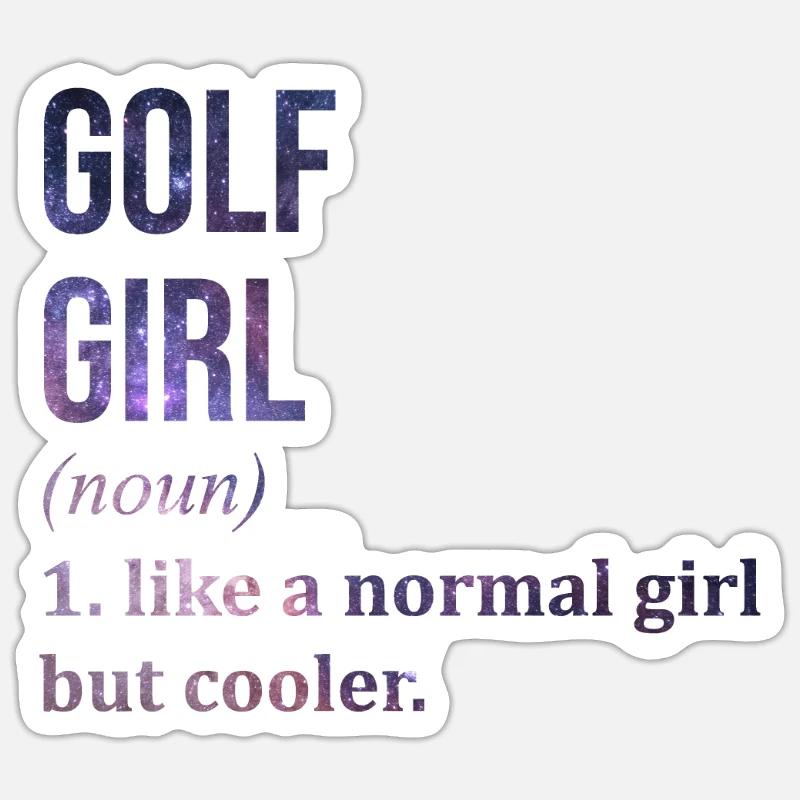 Golf Golf Golf Sticker Größe S (10 x 10 cm)