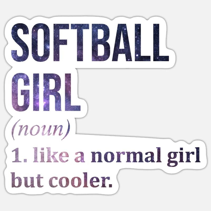 Softball - Sticker size S (10 x 10 cm) - white matte