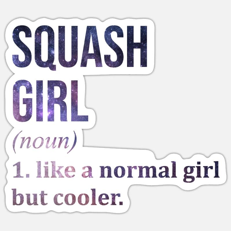 Squash - Sticker size S (10 x 10 cm) - white matte