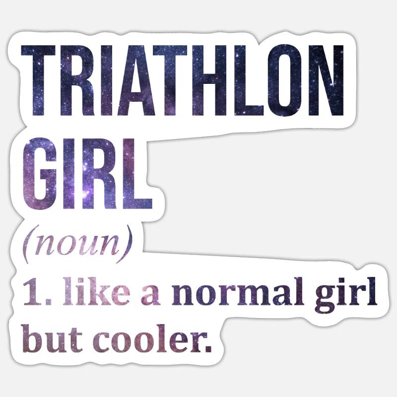 Triathlon - Sticker Größe S (10 x 10 cm) - Mattweiß