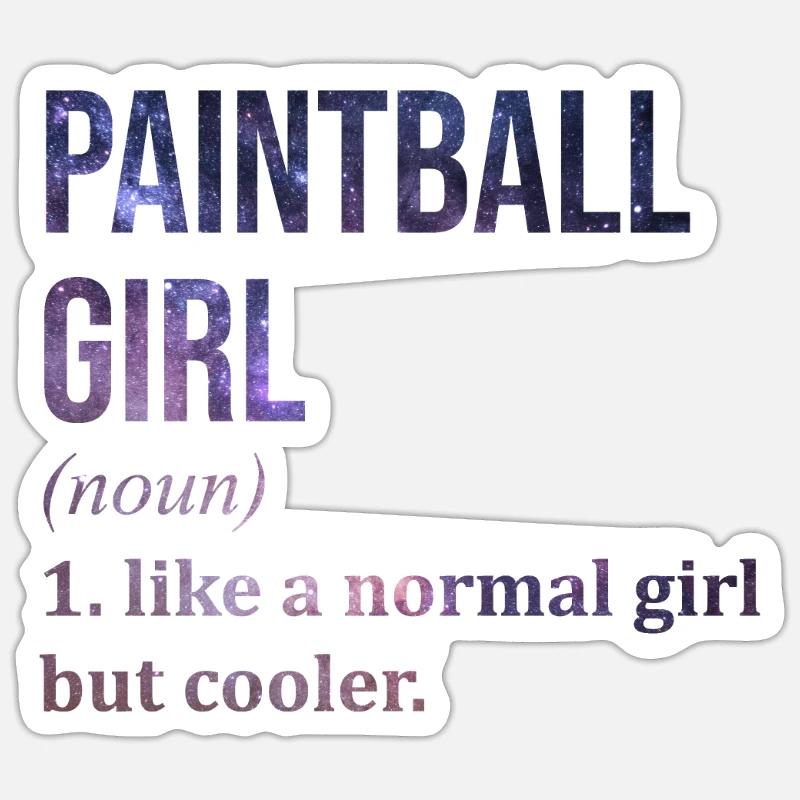 Paintball - Sticker size S (10 x 10 cm) - white matte