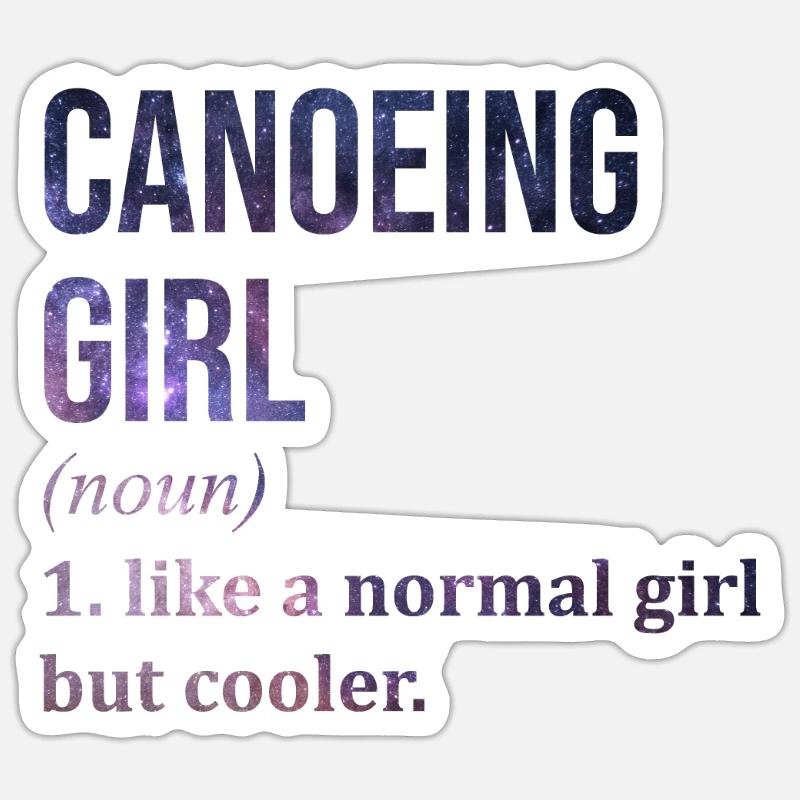 canoé - Sticker taille S (10 x 10 cm) - blanc mat