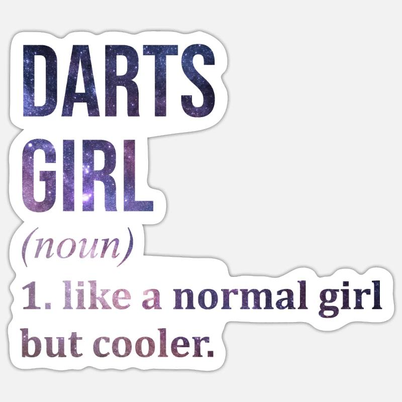 Darts - Sticker Größe S (10 x 10 cm) - Mattweiß