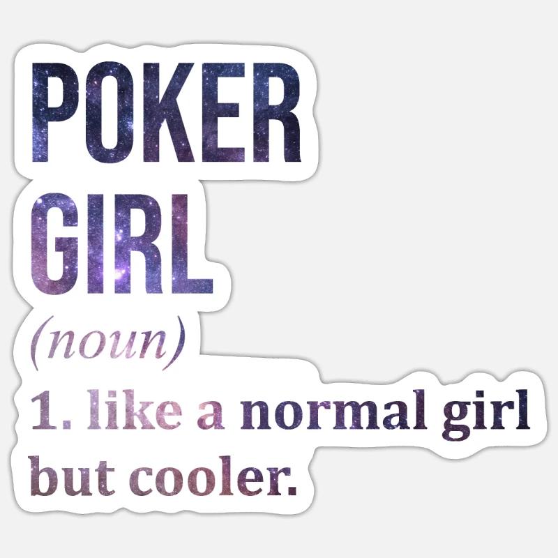 poker - Sticker taille S (10 x 10 cm) - blanc mat