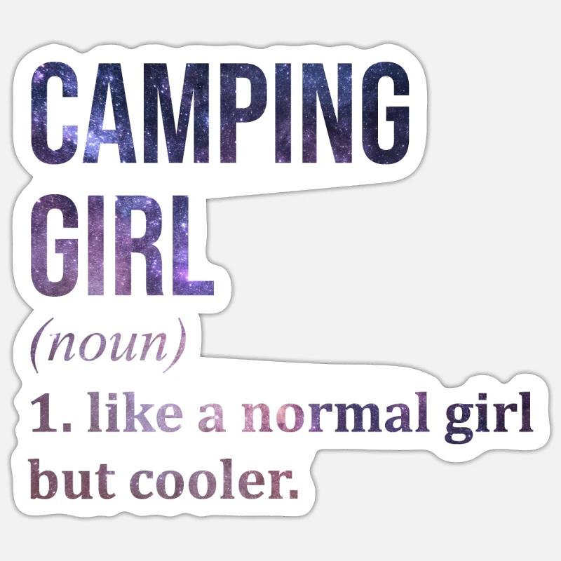 Camping - Sticker size S (10 x 10 cm) - white matte