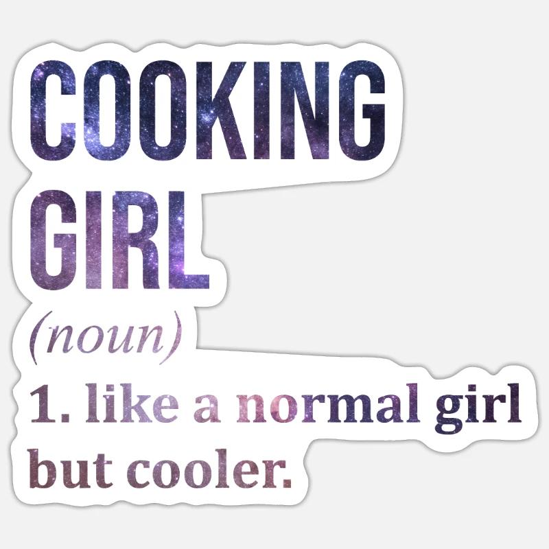 Cooking - Sticker size S (10 x 10 cm) - white matte