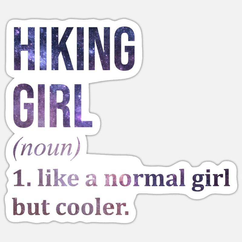 Hiker - Sticker size S (10 x 10 cm) - white matte