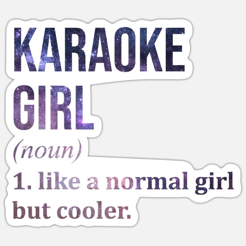 Karaoke - Sticker Größe S (10 x 10 cm) - Mattweiß