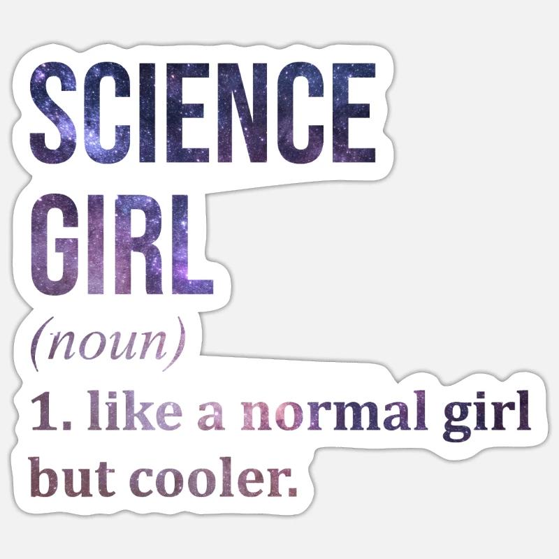 scienza - Sticker formato S (10 x 10 cm) - bianco opaco
