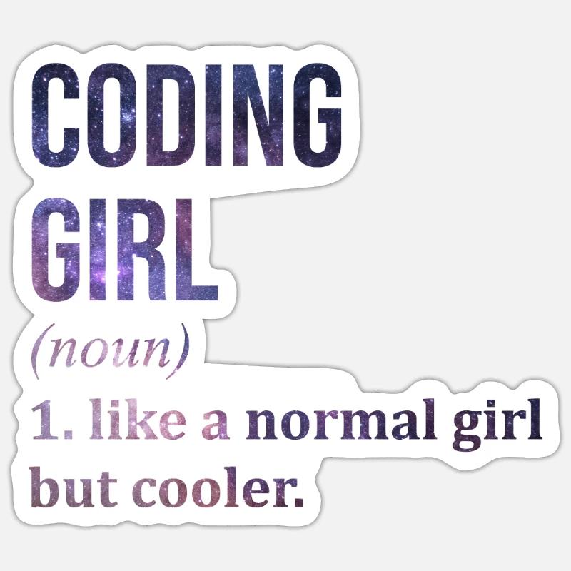 Coding - Sticker size S (10 x 10 cm) - white matte