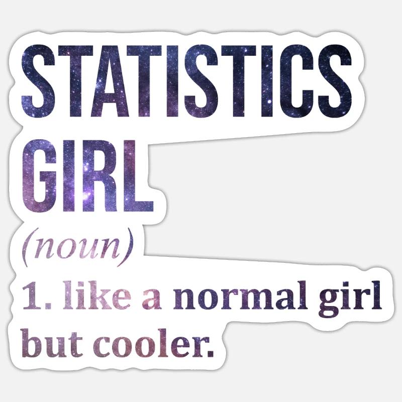 Statistics - Sticker size S (10 x 10 cm) - white matte