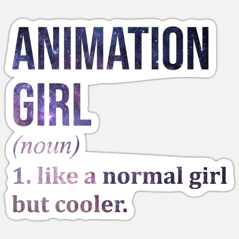 animation - Sticker taille S (10 x 10 cm) - blanc mat