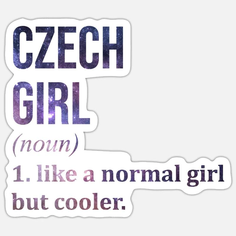 Czech - Sticker size S (10 x 10 cm) - white matte