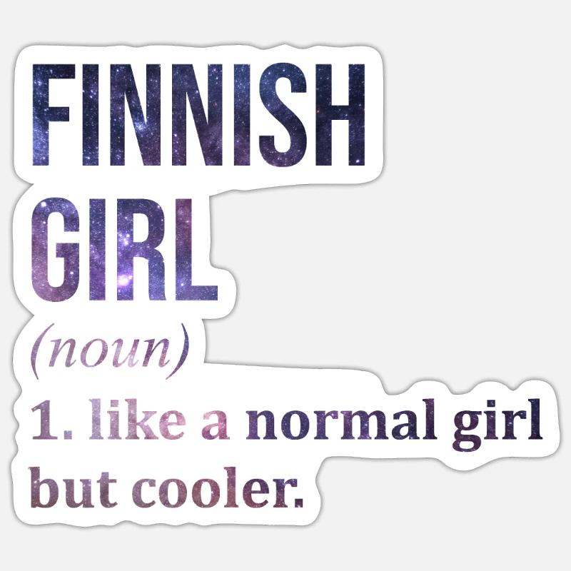 Finnland - Sticker Größe S (10 x 10 cm) - Mattweiß