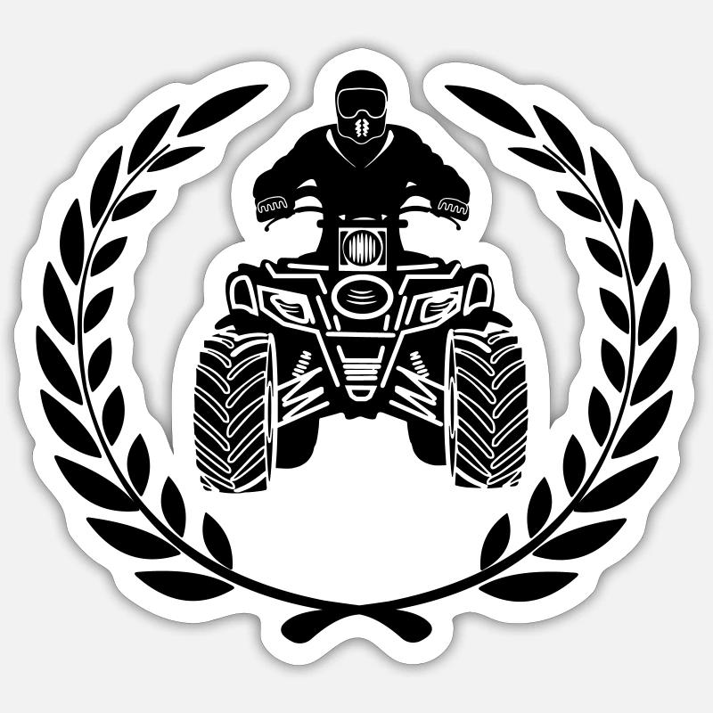 Couronne de laurier quad Sticker taille S (10 x 10 cm)