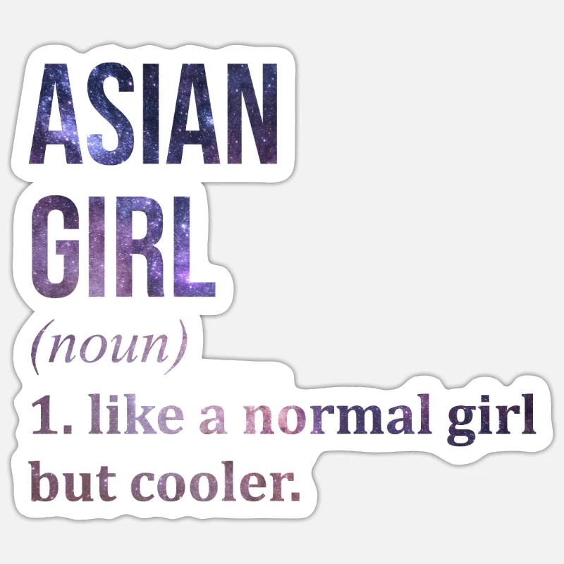 Asiatisch - Sticker Größe S (10 x 10 cm) - Mattweiß