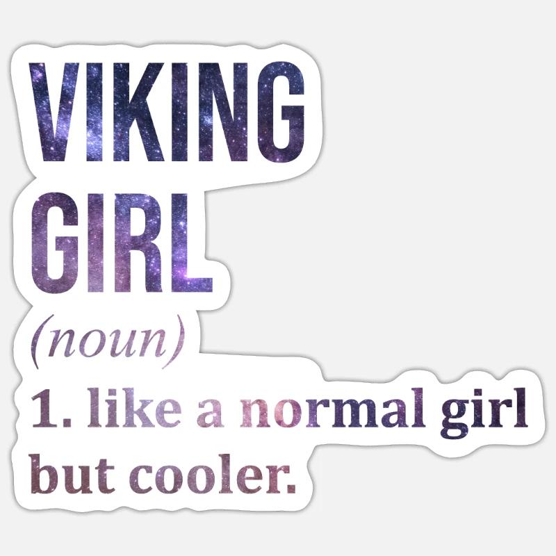 Viking - Sticker taille S (10 x 10 cm) - blanc mat