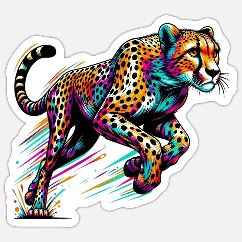 Guépard Sticker taille S (10 x 10 cm)