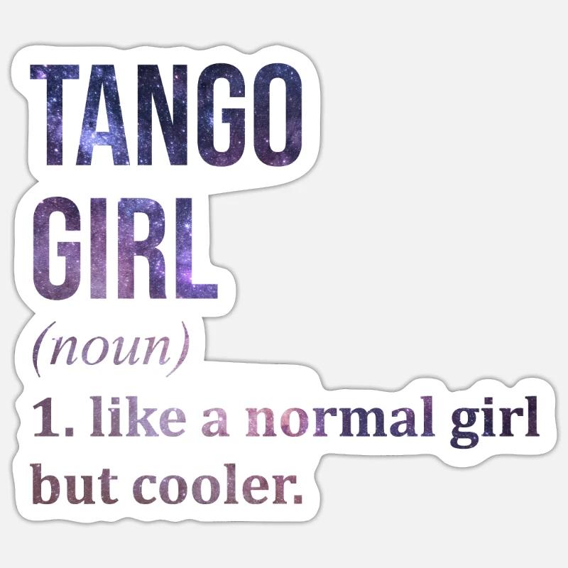 Tango - Sticker Größe S (10 x 10 cm) - Mattweiß